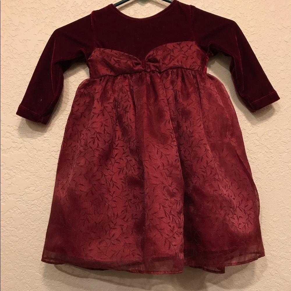 ⭐️Wine colored Holiday Dress velvet and tulle.